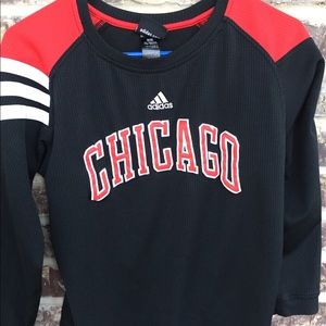 Adidas Chicago Bulls Youth Large Long Sleeve Shirt